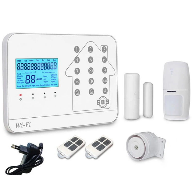 

Wifi+Gsm+Pstn Three Network Alarm Host Wifi Host App Remote Alarm App Control Home Security Alarm(Eu Plug)