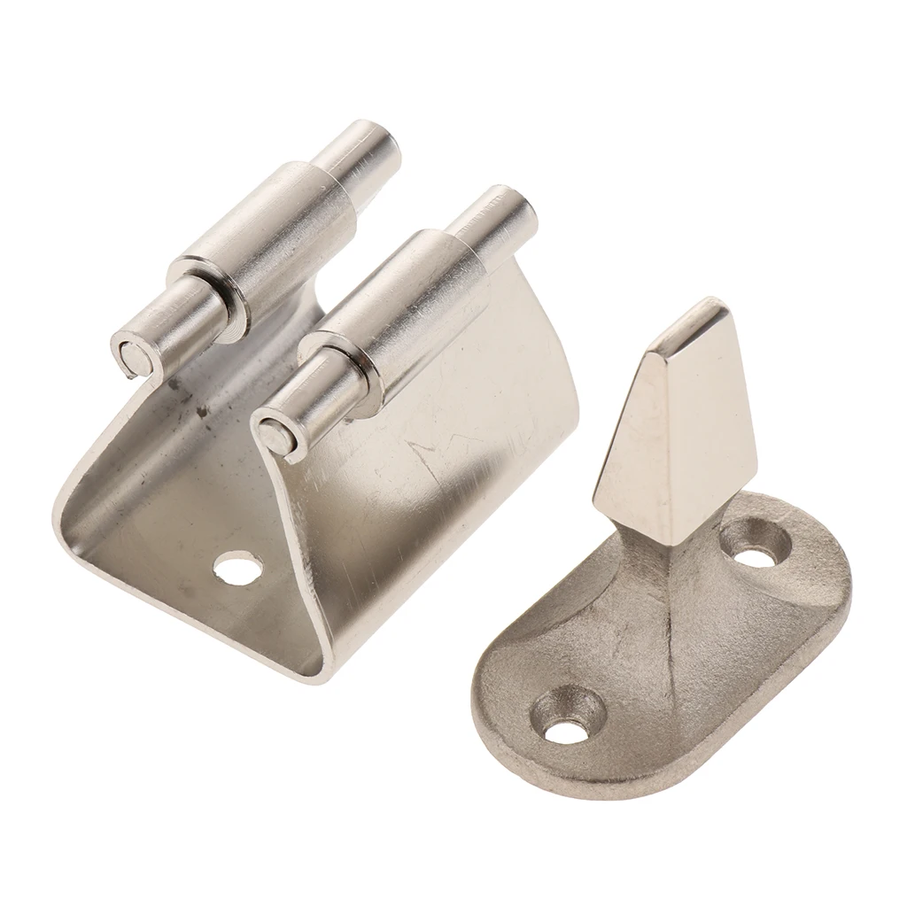 1 Set Small Stainless Steel Door Holder Lock Latch Hatch Handle Catch Boat