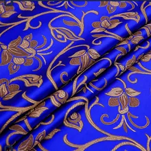 Синяя ротанговая Цветочная парча ткань дамасский жаккард одежда костюм обивка предметы интерьера Материал Ткань для диванных подушек 75 см* 50 см
