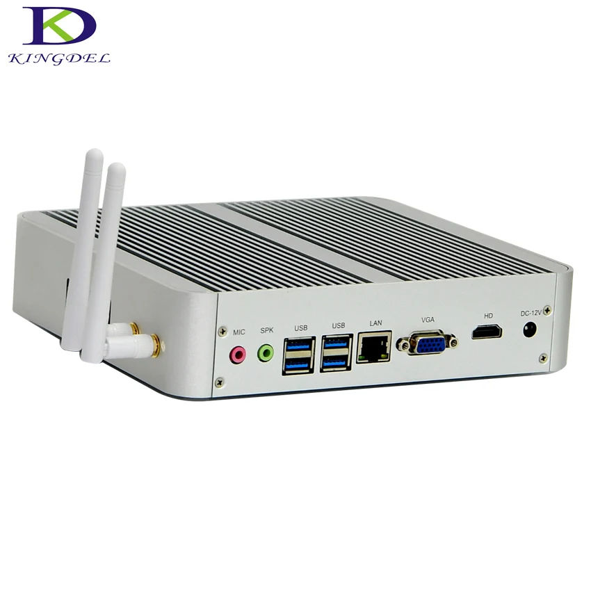 Fanless HTPC desktop Core i5 7200U Dual Core Intel HD Graphics 620 HDMI VGA USB 3