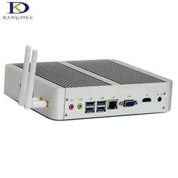 Безвентиляторный HTPC Desktop Core i5 7200u Dual Core, Intel HD Графика 620, HDMI, VGA, USB 3.0, Мини-ПК