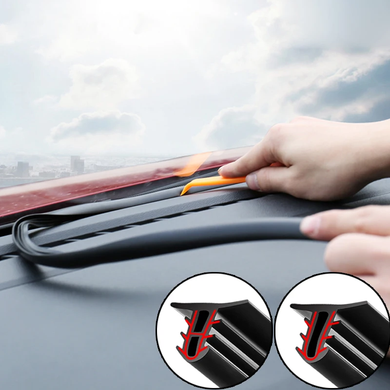 

Car Stickers Auto Dashboard Sealing Strips for Soundproofing Anti Dust Rubber Strip Cars Goods Universal Interior Accessories