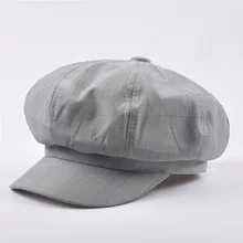 Сезон: весна–лето Art восьмиугольная Кепки шляпа модные женские туфли берет в стиле винтаж Кепка для водителя плоским козырьком Hat Берет Ретро британская шляпка восьмиугольная