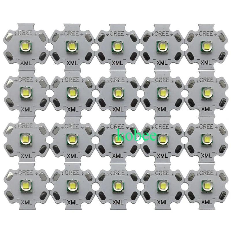 

CREE XML XM-L T6 LED U2 10W WHITE High Power LED chip on 12mm 14mm 16mm 20mm PCB