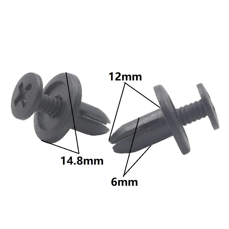 KELIMI 100 шт. Пластик расширение заклепки 6 мм отверстия автомобиля крепежа двери панель Пряжка для Toyota Mazda Авто зажимы
