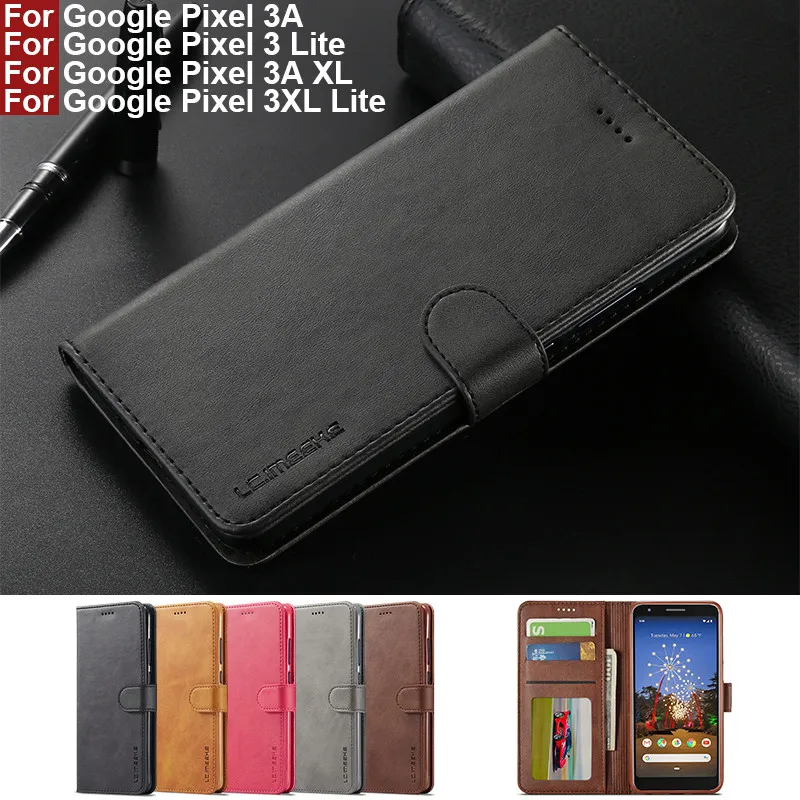 

For Google Pixel 3A Case Leather Vintage Phone Case On Google Pixel 3A XL Case Flip Stand Wallet Case For Pixel 3 3XL Lite Cover