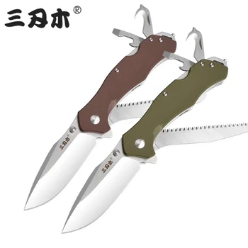 

Sanrenmu 9019 12C27 Folding Knife G10 Handle Outdoor Hunting Camping Survival Utility EDC Pocket Tool Multifunctional Knives