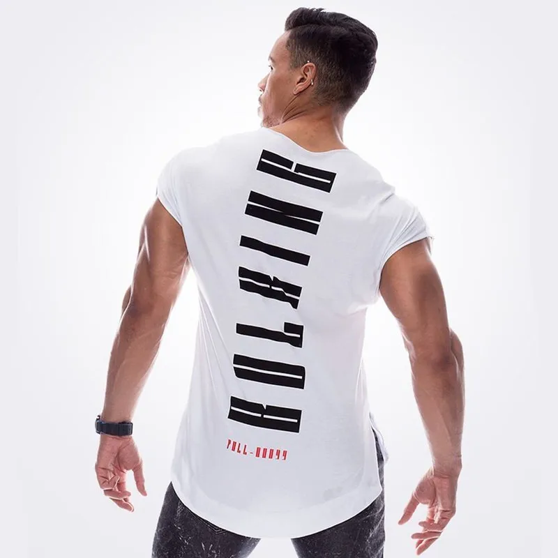 Men Sport T Shirt Gym Fitness Bodybuilding Workout Summer Running