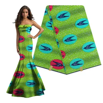

2019 Hot sales wax print fabric 100% cotton patter african wax fabric best quality 6yards/pcs for wedding dress