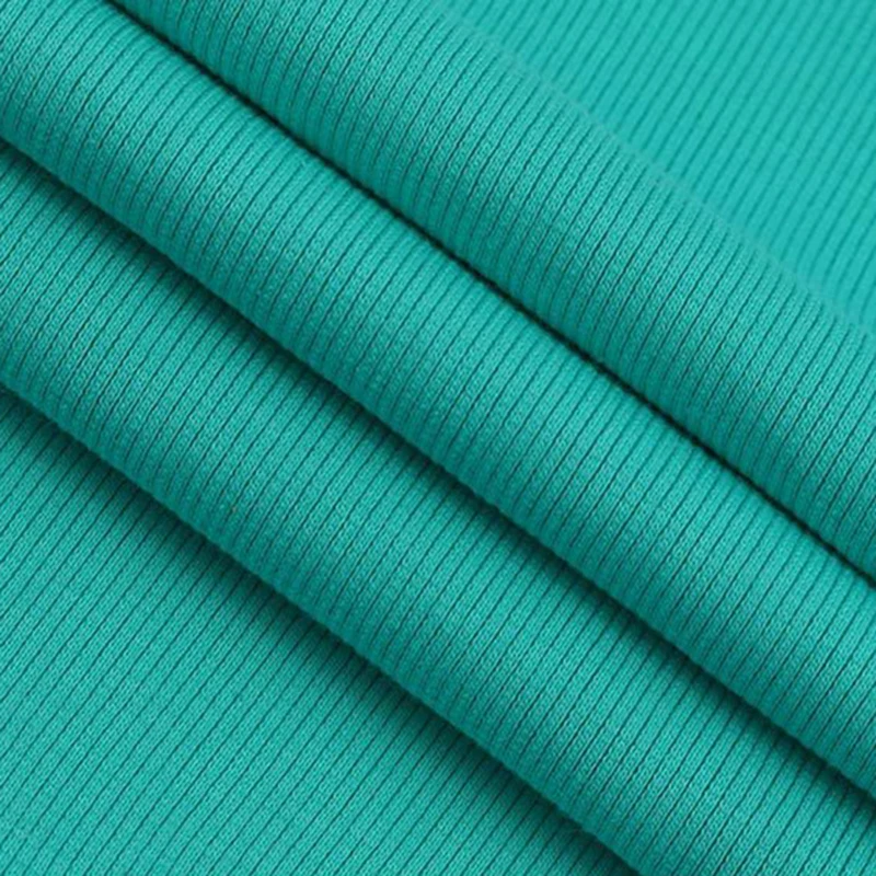

JIETAI 21S Knitted Cotton 2x2 Rib Fabric Stretchy 1dm×1m Collar Cuff Hem Close To Pantone Color 380 g/㎡ DIY Friendly Material