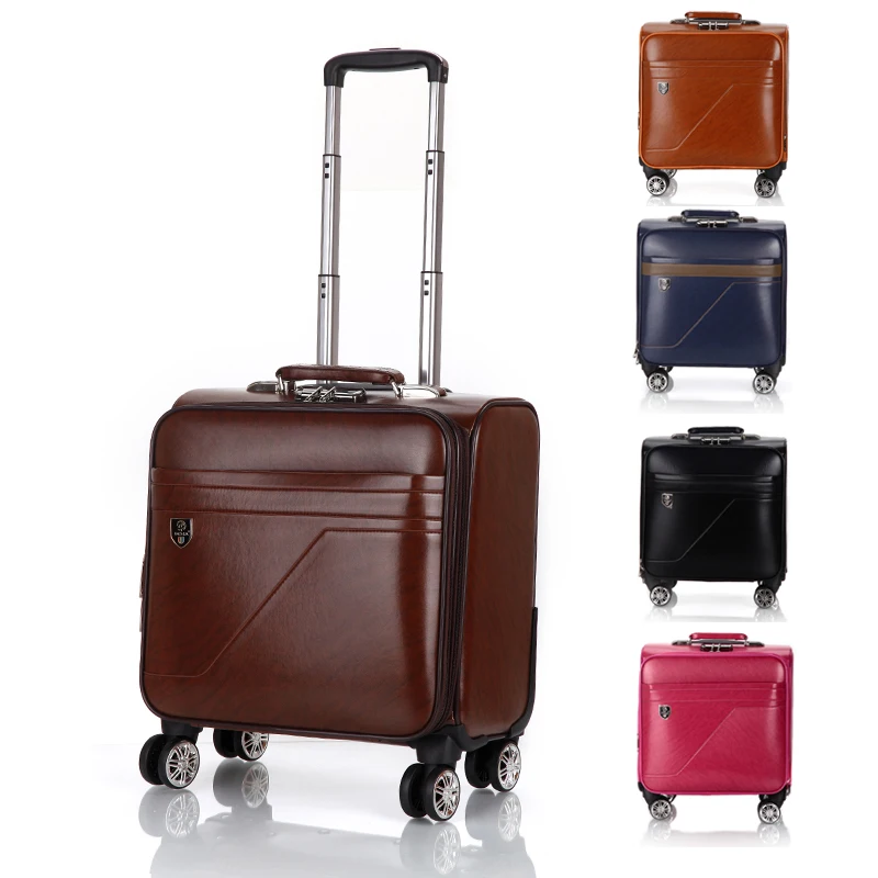 Retro universal wheel trolley case,Waterproof suitcase,16" Cross