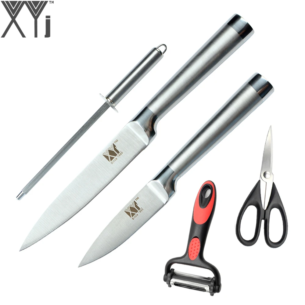 5 inch 3.5 inch Kitchen Knife Sharp Scissor+Sharpening Rod