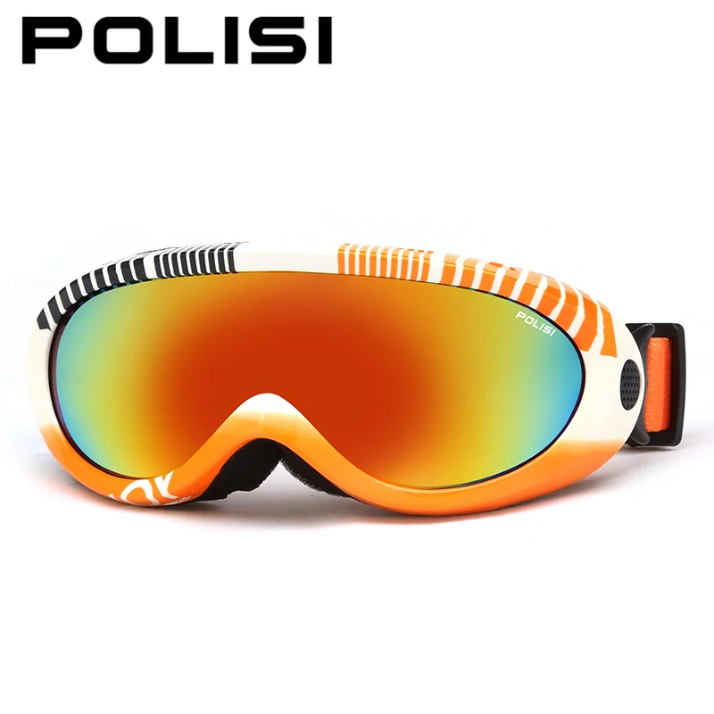 POLISI niños Snowboard Skate gafas de esquí de invierno UV400 esquí nieve gafas niños niñas Anti-niebla Esqui nieve gafas
