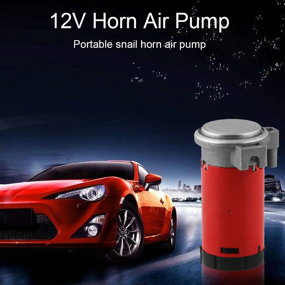 Portable 12V Air Compressor Air Horn for Car/ Truck / Vehicle Speaker Air Pump Snail Horn Pump Compressor