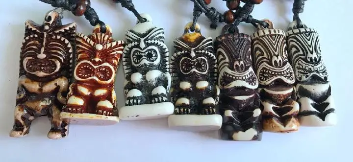 

12 pcs YQTDMY Faux Tiki Head Handmade Fashion Pendant Style Necklace
