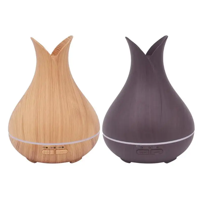 

Wood Grain Ultrasonic Colorful LED Lamp Flashlight Timer Air Humidifier Aromatherapy Essential Oil Mist Aroma Diffuser