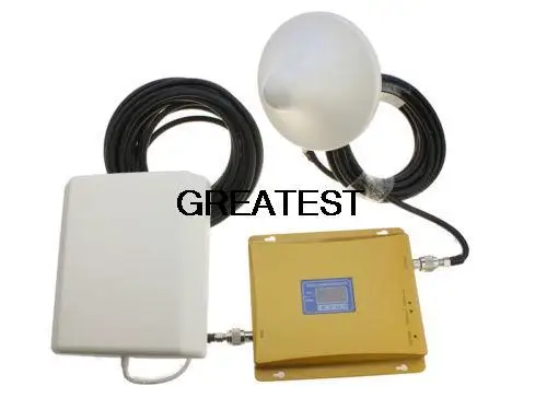 

LCD Dual Band GSM900/3G 2100MHz Cell Phone Repeater with Antenna