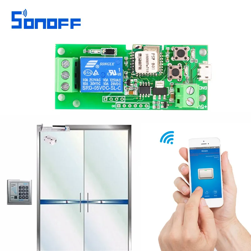SONOFF DC 5 В в 12 24 32 умный дом jog/self-locking Wifi беспроводной пульт дистанционного