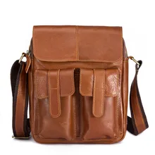 New leather men's single-shoulder oil and wax leather handbag head layer cowhide men's single-shoulder oblique bag spot 8196 oblique shoulder ruffle trim knot cuff spot blouse