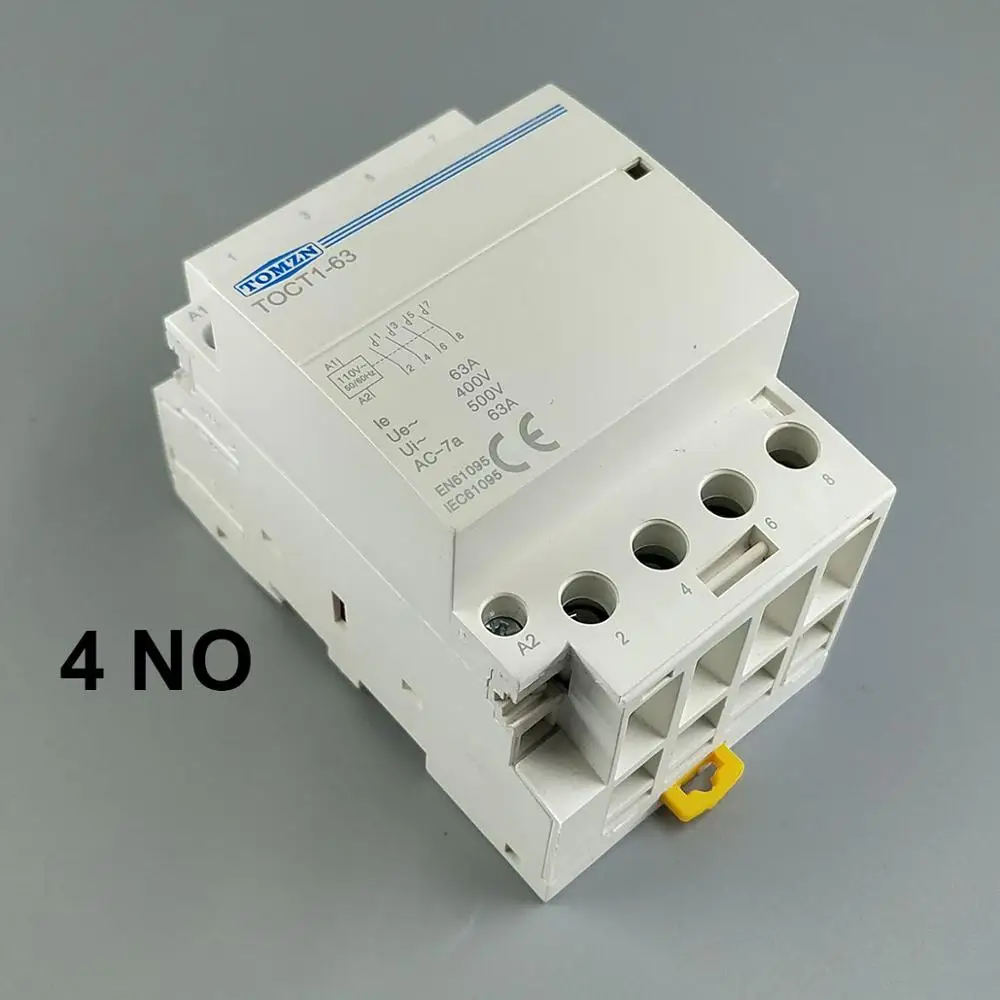 Help Contact|din Rail 4p 63a 110v Coil 400v 50/60hz Modular