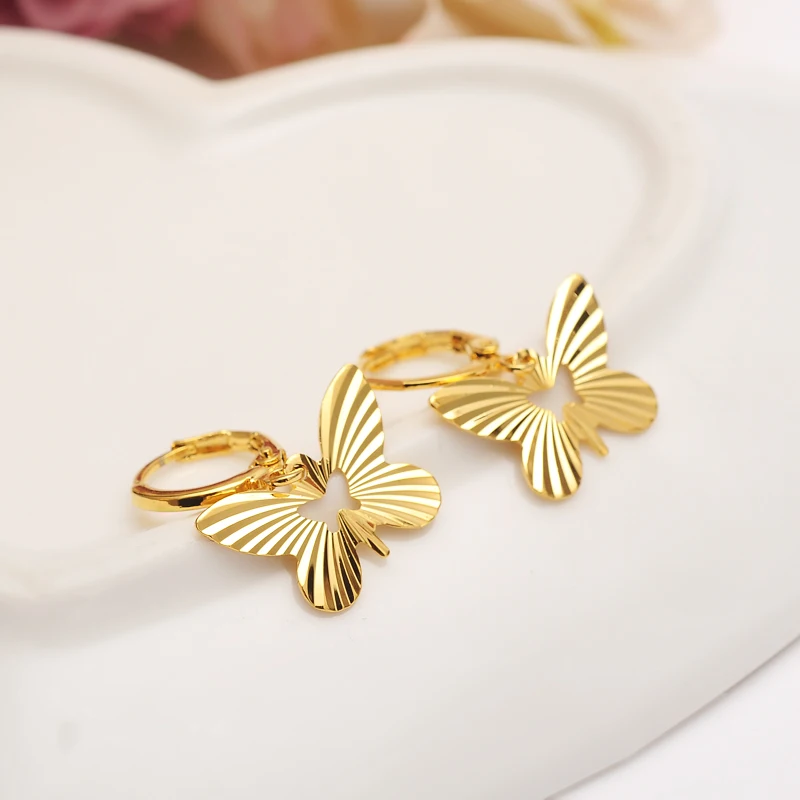 

high quality Fashion Gold color Women Drop Earring Dangle Earring Charms Jewelry butterfly Earrings brincos Vintage girls gifts