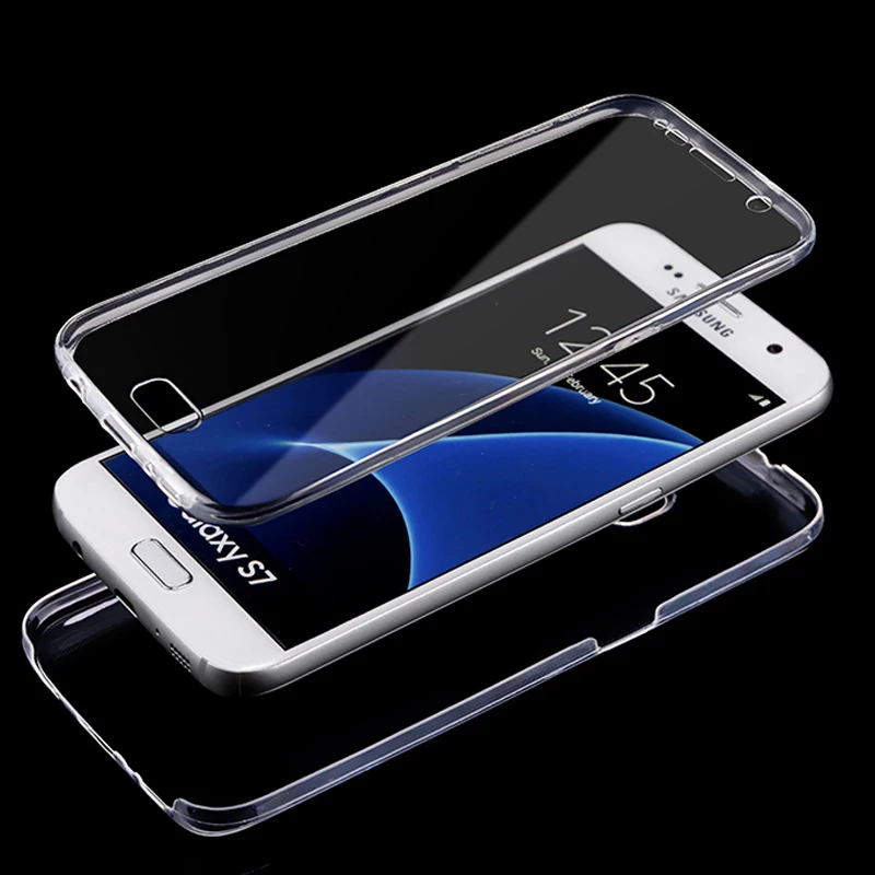

Full Protective Case For Samsung Galaxy A5 A7 A8 Plus J2Pro 2018 J2Prime Note8 S9 Plus J330 J530 J730 EU Soft TPU Clear Coque