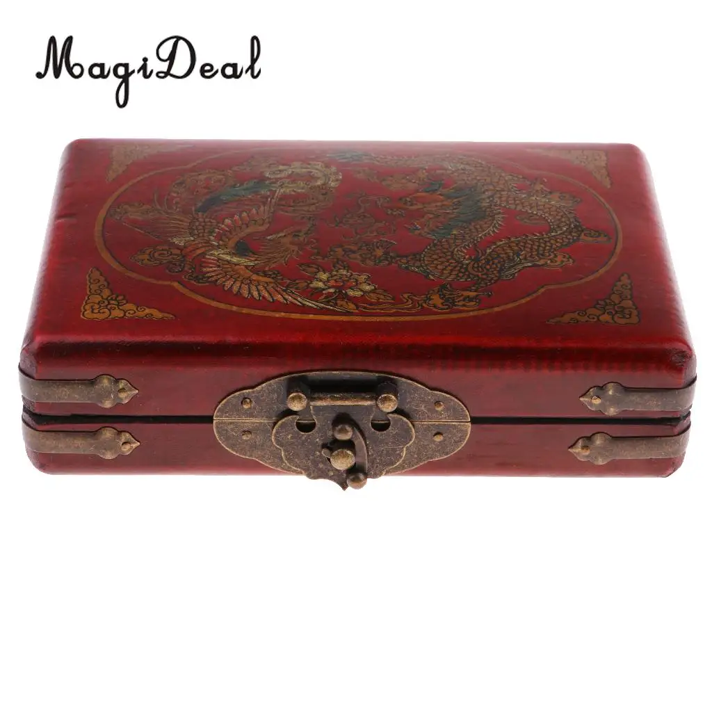 MagiDeal 2Pcs Vintage Chinese Wooden Bead Arithmetic Abacus 5 Rows Calculator Counting Tool w/ Box