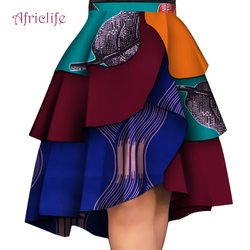 Дизайн мини юбка Африканский принт платья леди сексуальное многослойное модное платье размера плюс на заказ Дашики Платье WY4406 - Цвет: 5