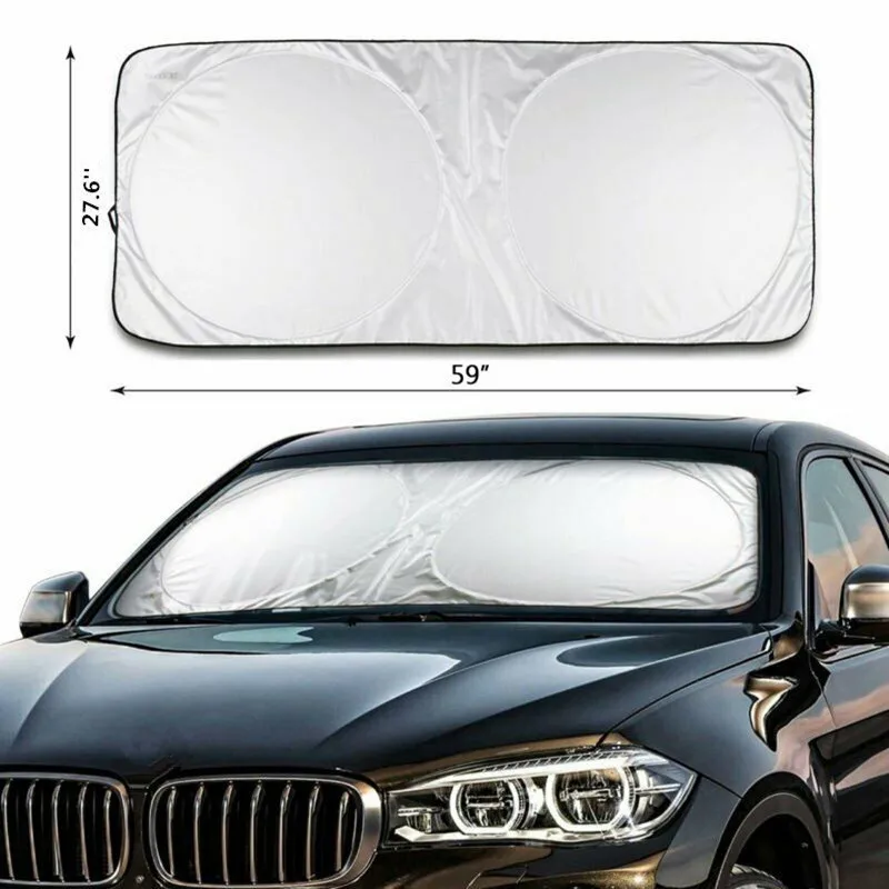 

Foldable Large Sun Shade Blinds Truck Front Rear Car Windshield Visor Block Cover Window UV Protection Shield Film Reflective