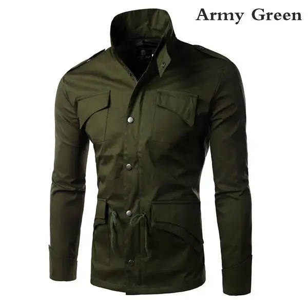 Hot 2018 Men's Green Military jacket winter Cargo Plus size M XXXL Casual man Jackets Style