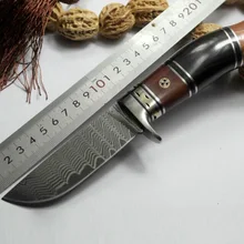 Дамасский стальной армейский нож для выживания высокой твердости нож для пустыни необходимый нож для самообороны Походный нож охотничий открытый инструмент EDC