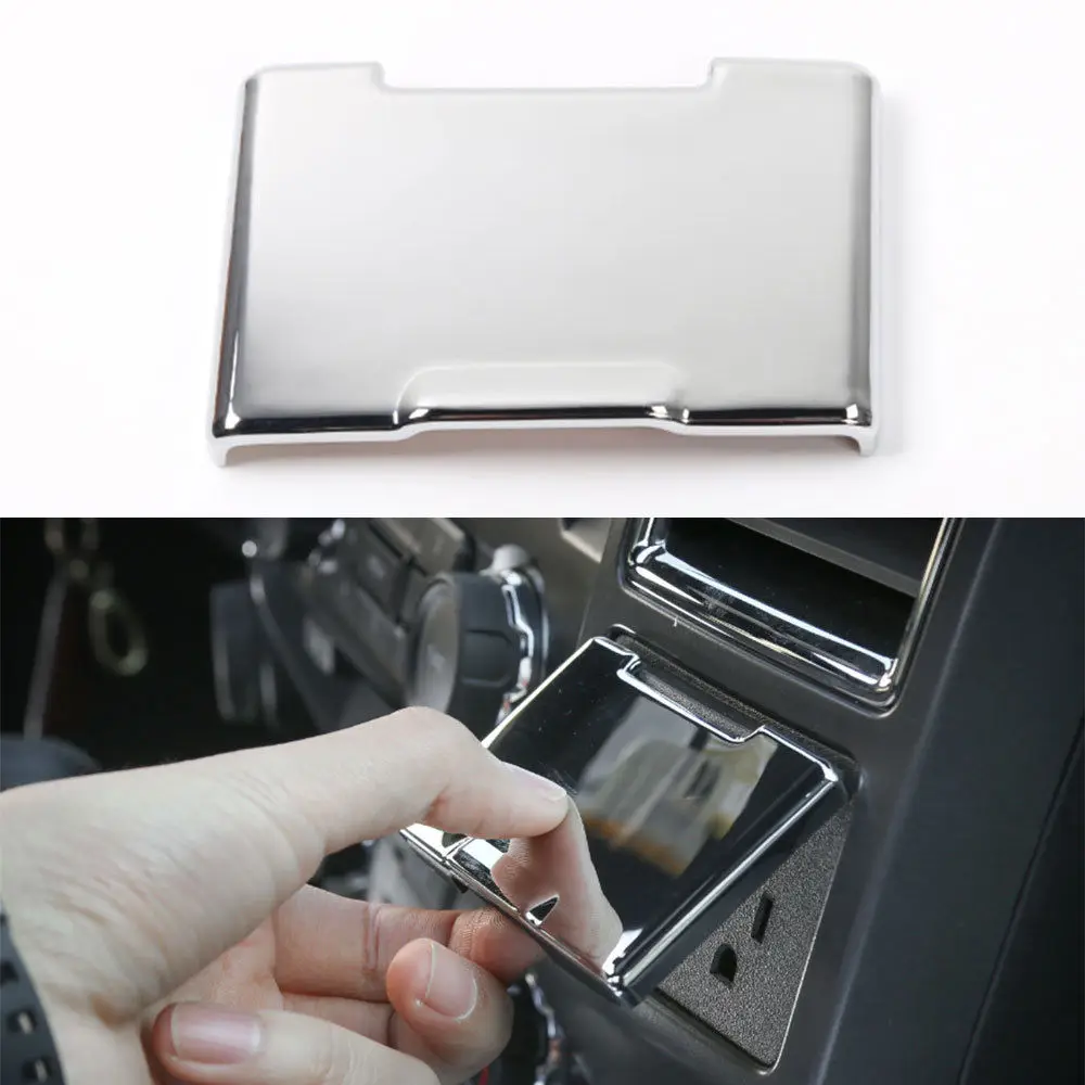 

Auto Car Center Console Power Outlet Cap Cover Trim Shiny For Ford F150 2015 2016 2017 2018 ABS