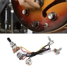 Electric Guitar Wiring Harness Kit 3 Way Toggle Switch 2 Volume 1 Tone 500K Electric Guitar Wiring Harness Kit 3 Way Toggle Switch 2 Volume 1 Tone 500K