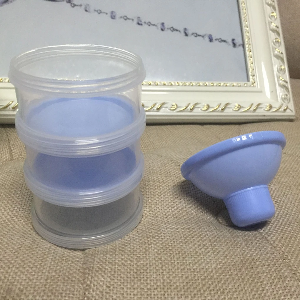 

Portable Baby Infant Feeding Milk Powder & Food Bottle Container 3 Cells Grid Practical Box Newborn Baby Feeding Milk Infant
