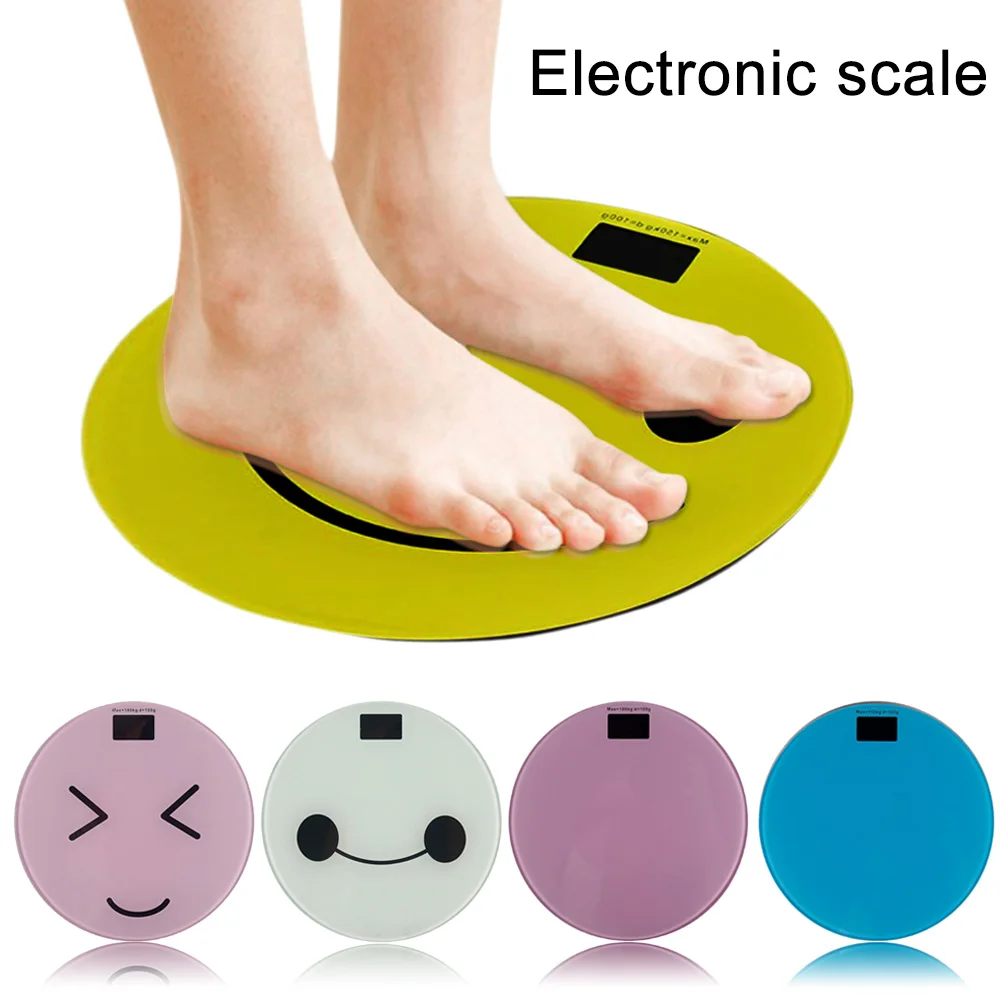 

Newest Electronic Weighing Scale Accurate Health Human Body Weighing Household Scale Round Smiling Face --