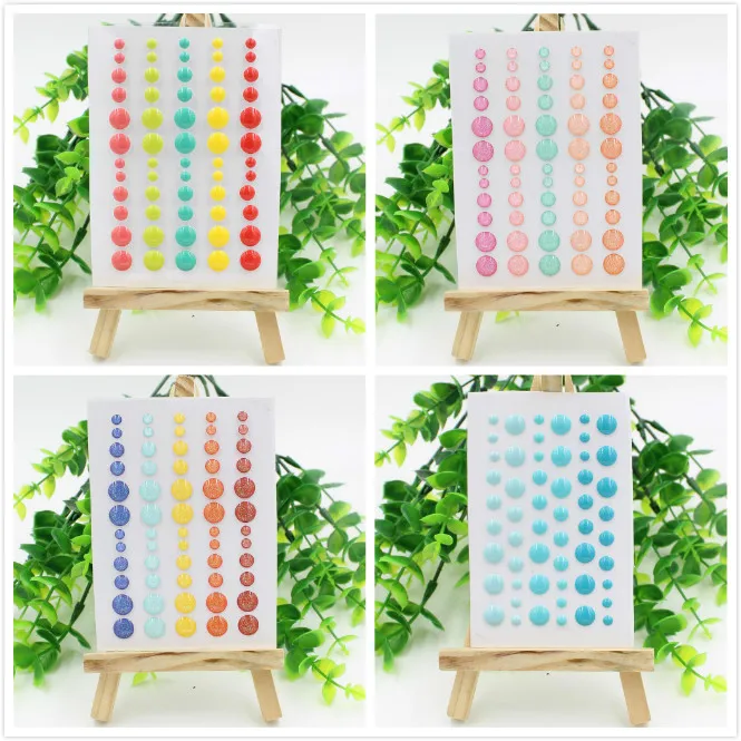 KSCRAFT Sugar Sprinkles Self- adhesive Enamel Dots Resin Sticker for Scrapbooking/ DIY Crafts/ Card Making Decoration
