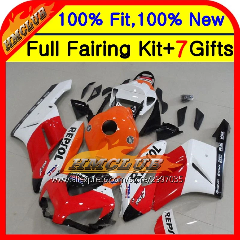 

BodyInjection Repsol White For HONDA 04-05 CBR 1000RR 1000 RR 38HM34 CBR1000 RR 04 05 Red white CBR1000RR 2004 2005 Fairing
