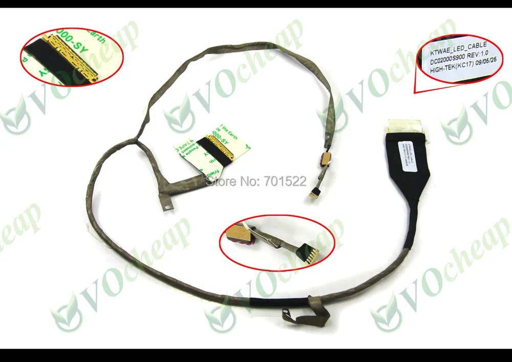 Новый гибкий ЖК кабель Vedio для Toshiba Satellite L550 L555 L555D Series (17 3 дюйма) DC02000S900|cable for|cable