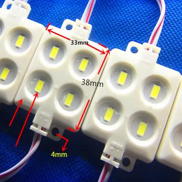 Светодиодный модуль впрыска 5730 4 светодиода IP65 DC12V 2 Вт литье для рекламной доски