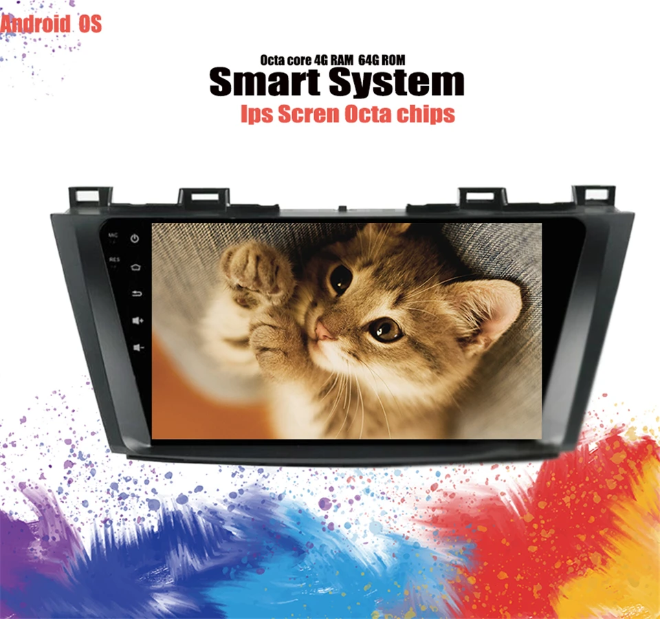 Sale 9" 2Din Android 9.1 Car Radio Stereo For Mazda 5 2009 2010 2011 2012 GPS Navigation Multimedia Player Head Unit 4G LTE Carplay 4