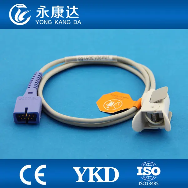 

2pcs/pack YKD DS-100A Oximax child finger clip sensor 3ft cable sensor