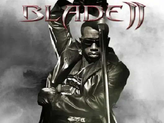 S2601 WESLEY SNIPES MOVIE BLADE TRINITY II 2 SWORD W/ LEATHER BACKPACK BELT 37