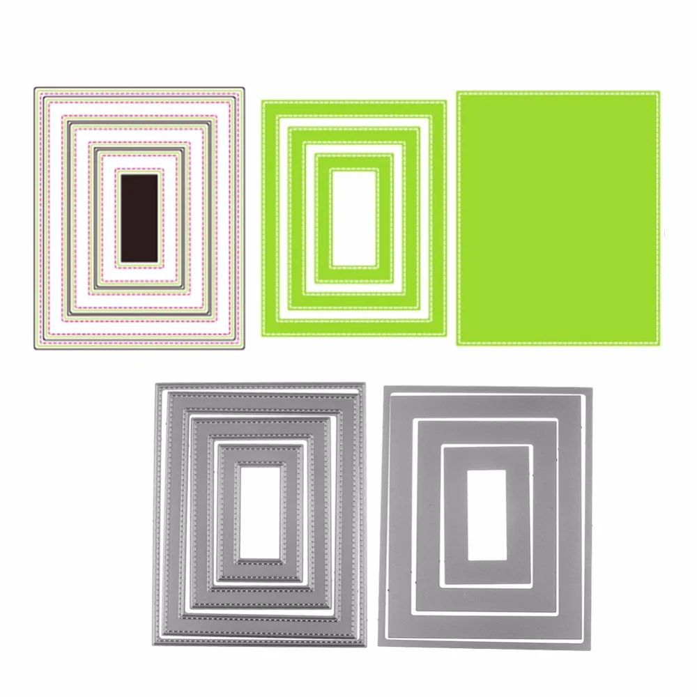  Adv-one Rectangle Photo Frame Metal Steel Cutting Dies for DIY Scrapbook Invitation Photo Card Embo - 32987060324
