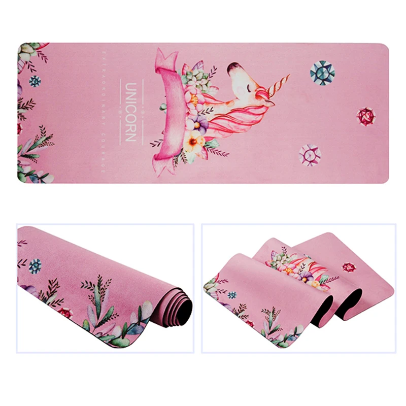 

Unicorn Printing SUEDE (MICROFIBER) YOGA MATS 183*68CM *5MM Non Slip And Comfortable