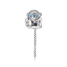 CKK Fit Pandora Bracelets Sparkling Monkey Charms Sterling Silver 925 Original Beads for Jewelry Making Charm Joyas kralen