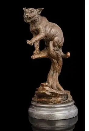 ^Cheap Best selling bronze wild cat figurine Lost Wax method brass bobcats statues sculpture Art Bronze sculpture home decoration ^Cheap Best selling bronze wild cat figurine Lost Wax method brass bobcats statues sculpture Art Bronze sculpture home decoration