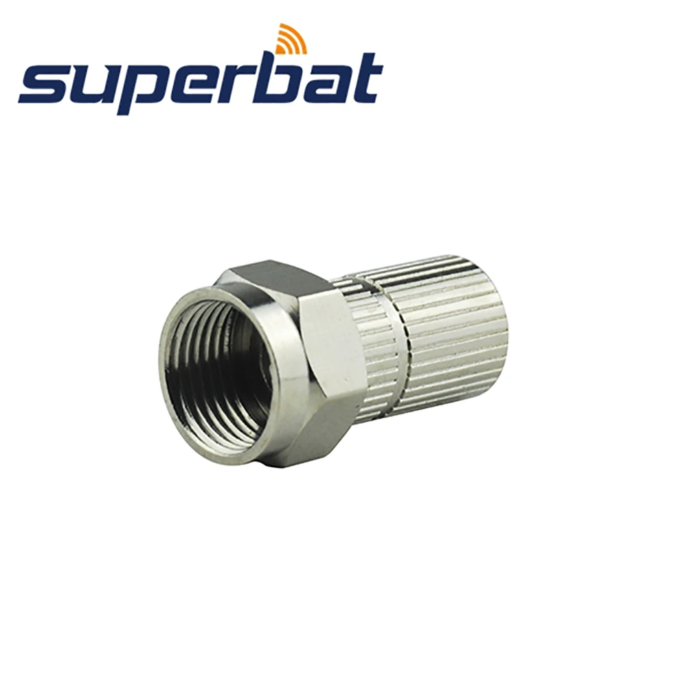 Кабельный разъем Superbat Twist на типа F 75 Ом RF коаксиальный для прямого кабеля RG6|connector