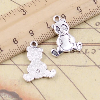 

10pcs Charms Panda Bear 23x18mm Tibetan Silver Color Pendants Antique Jewelry Making DIY Handmade Craft