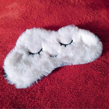 

Soft Eye Masks Blindfold Plush Cartoon Eye Sleep Mask Cute Eyelashes Sleeping Eye Mask Eyepatch Sleeping Aid For Adult Children