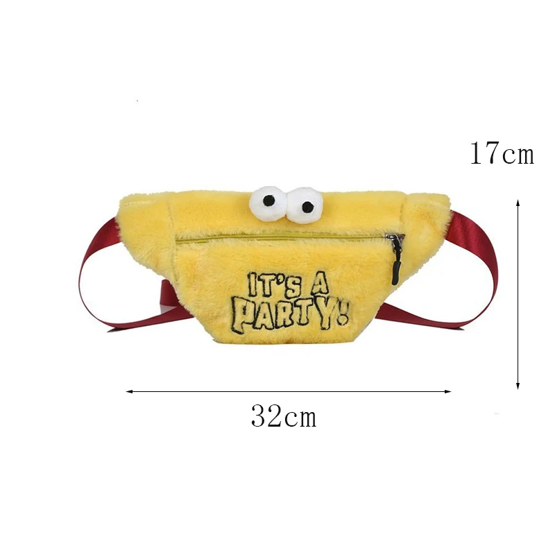 Милая женская меховая поясная сумка, забавные нагрудные сумки, модная Дорожная сумка на ремне для девочек-подростков, поясная сумка